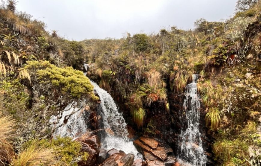 Hike in the Andes. Paramo El Verjón.